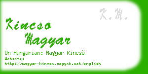kincso magyar business card